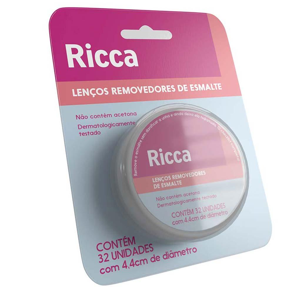 Lenços Umedecidos Removedores de Esmaltes Ricca - 1