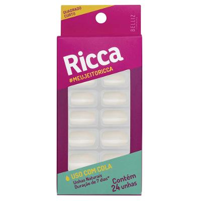 Unhas Postiças Ricca - Naturais Quadrado Curto