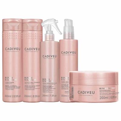 Cadiveu Professional Repair Solution Kit – Shampoo + Condicionador + Máscara + Leave-In + Pré Shampoo