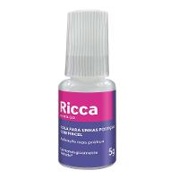 Cola para Unhas Postiças Ricca com Pincel - Glue & Go - 1