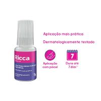 Cola para Unhas Postiças Ricca com Pincel - Glue & Go - 4