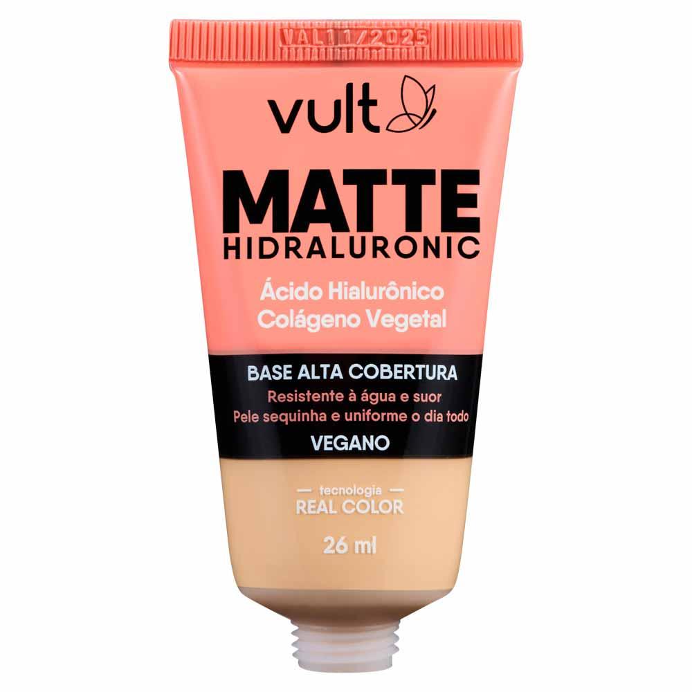 Base Líquida Alta Cobertura Vult - Matte Hidraluronic - 1
