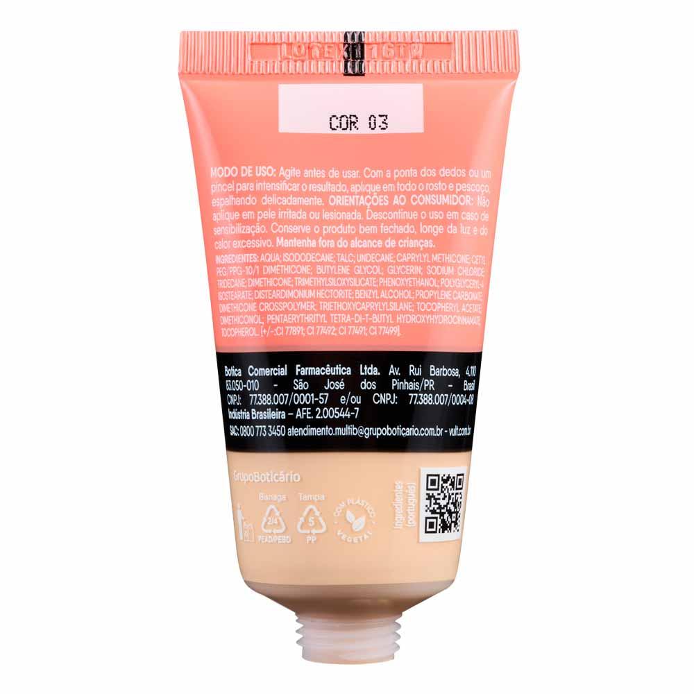 Base Líquida Alta Cobertura Vult - Matte Hidraluronic - 3