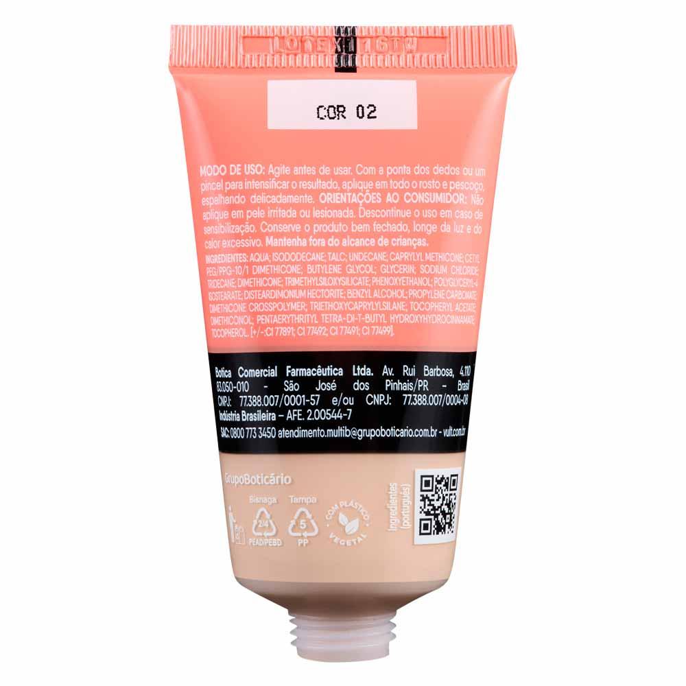 Base Líquida Alta Cobertura Vult - Matte Hidraluronic - 3