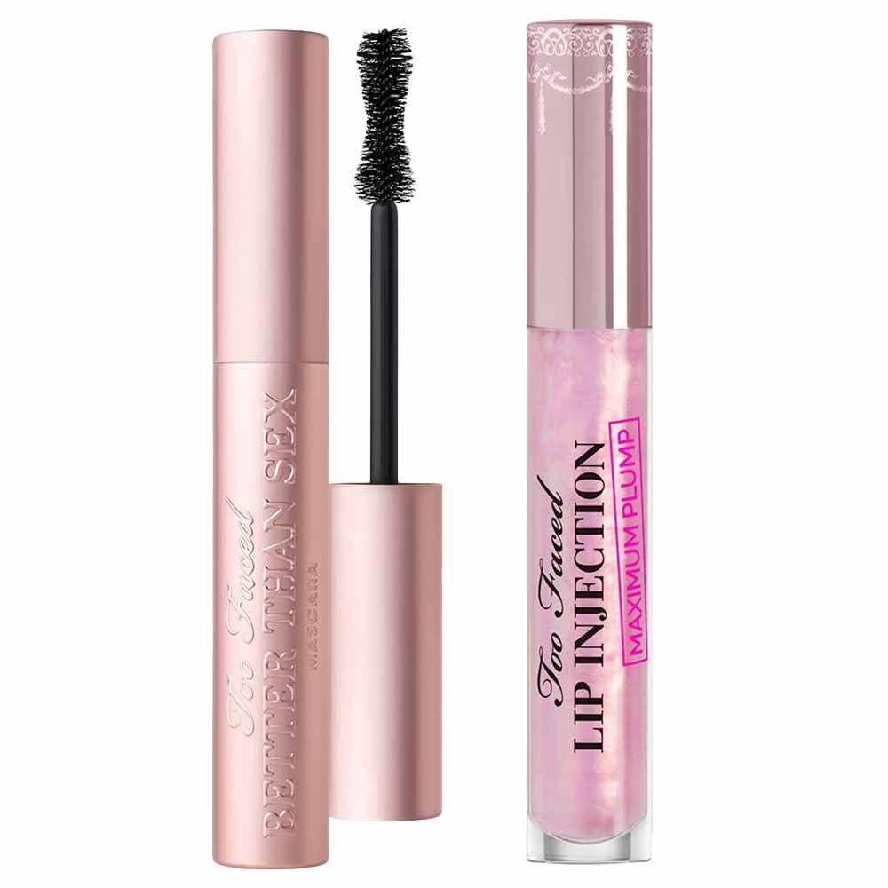 Too Faced Kit - Máscara de Cílios + Gloss Labial Clear - 1