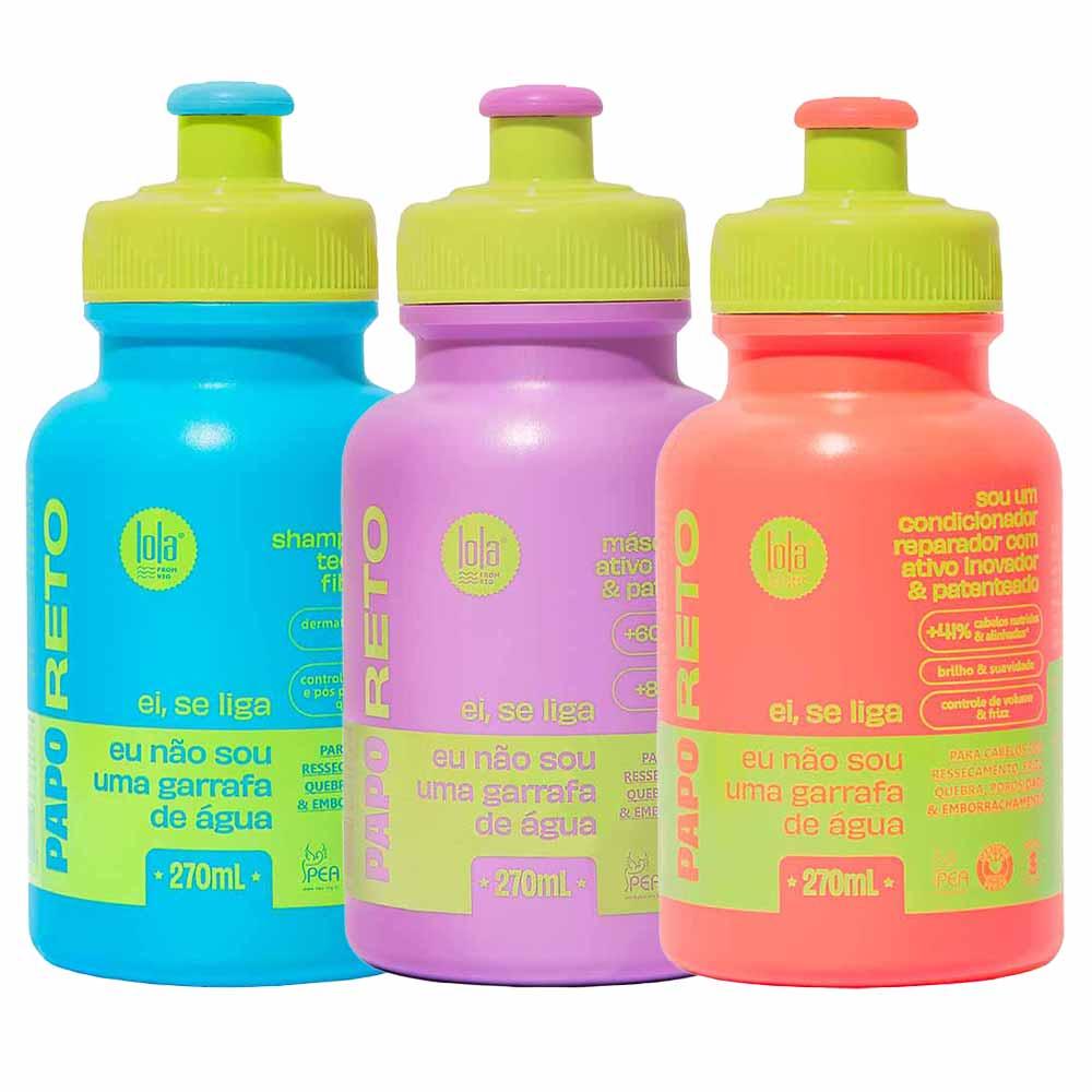 Lola From Rio Papo Reto Kit – Shampoo + Condicionador + Máscara Fluída - 1