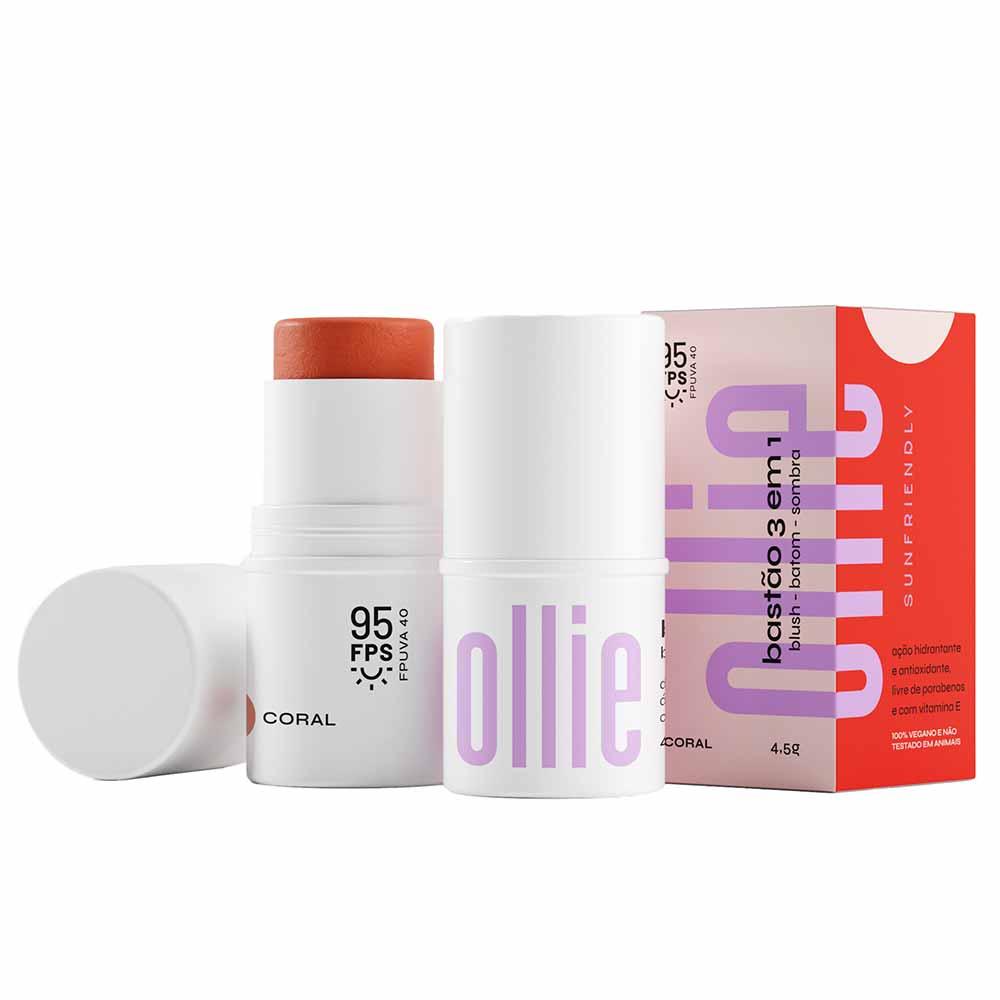 Bastão 3 em 1 Ollie - Blush Batom e Sombra FPS 95 - 1