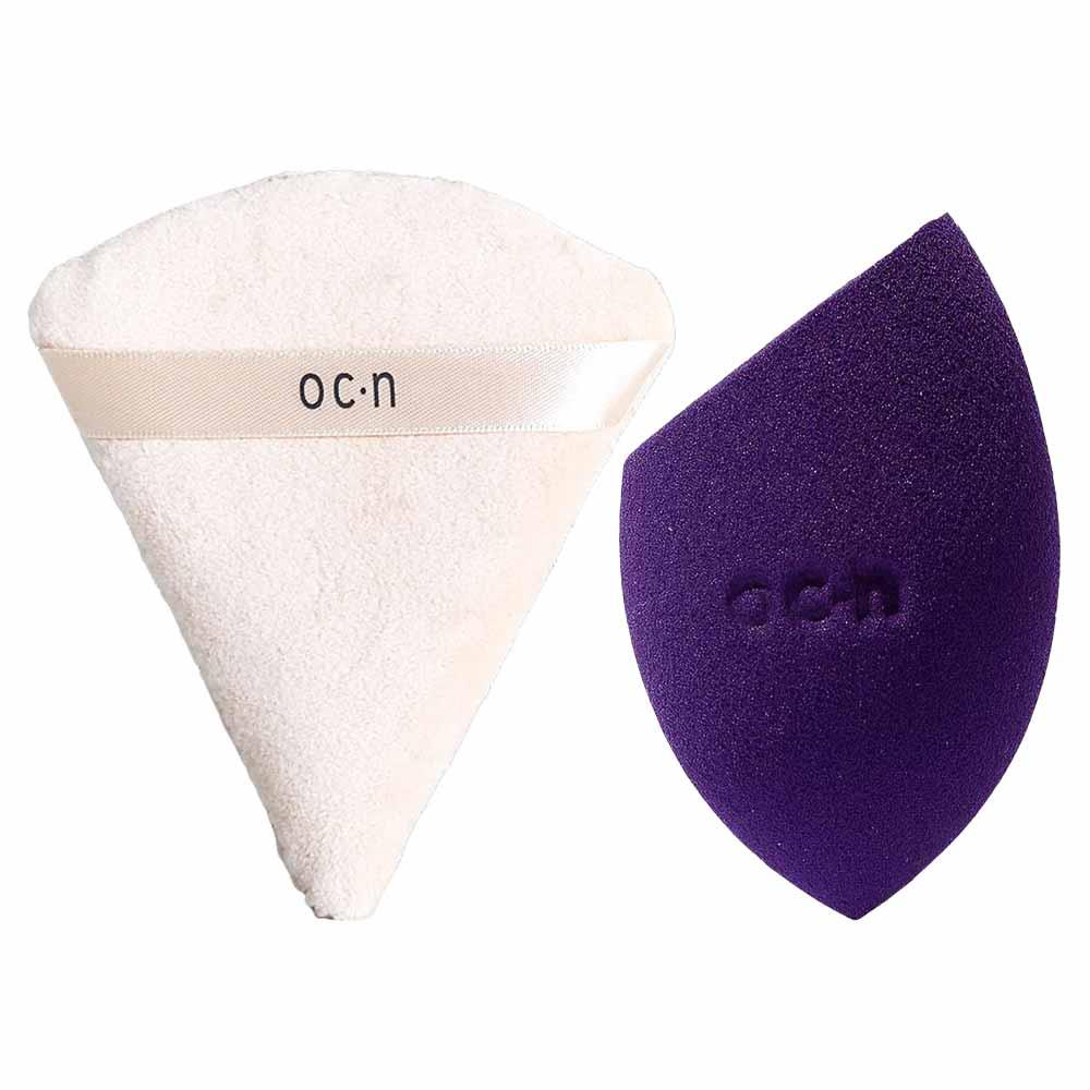 Océane Kit - Esponja Powder Puff + Esponja Flat Blend Roxa - 1