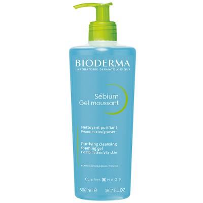Gel de Limpeza Facial Antioleosidade de Alta Tolerância Bioderma Sébium Gel Moussant