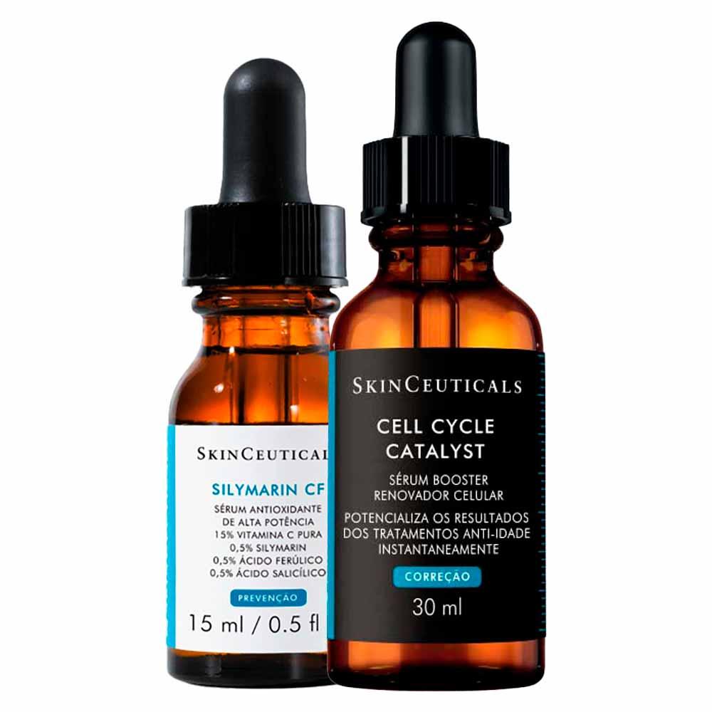 Skinceuticals Kit - Sérum Facial Anti-Idade + Sérum Facial Antioxidante e Antioleosidade para Rejuvenescimento Facial - 1