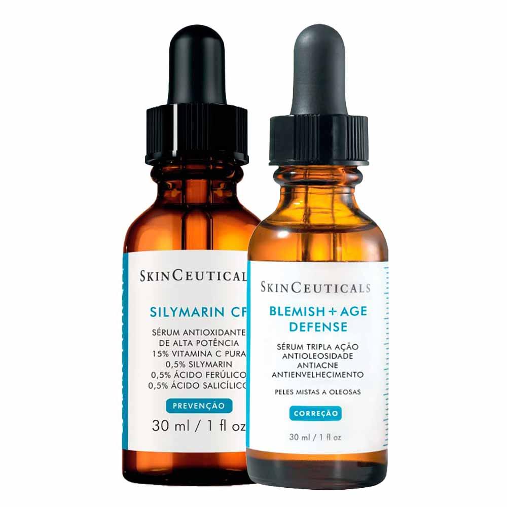 Skinceuticals Kit - Tratamento Antiacne + Sérum Facial Antioxidante e Antioleosidade para Peles Oleosas e Acneicas - 1
