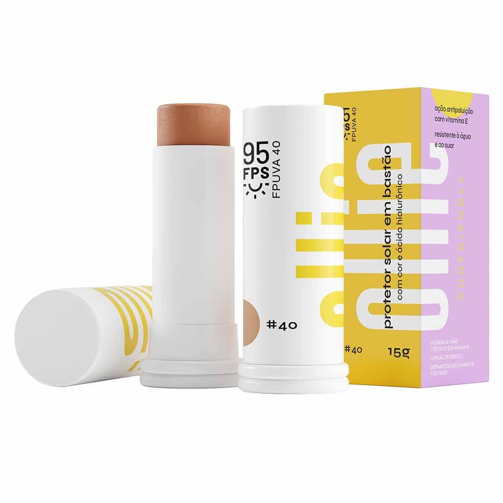 Protetor Solar Facial em Bastão Com Cor Ollie FPS 95 - 8