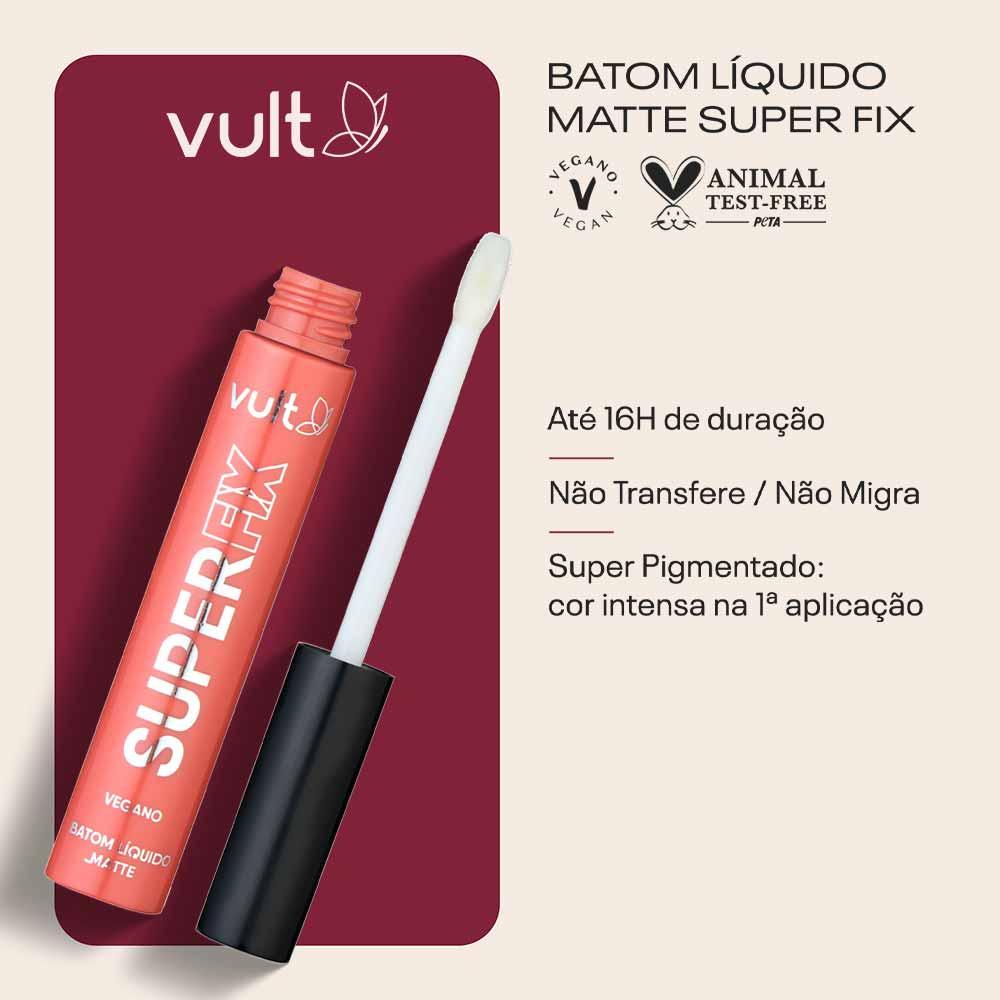 Batom Líquido Matte Vult - Super Fix 5ml - 4