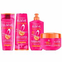 Elseve Liso dos Sonhos Kit - Shampoo + Condicionador + Máscara Capilar + Creme para Pentear - 1