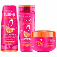 Elseve Liso dos Sonhos Kit - Shampoo + Condicionador + Máscara Capilar - 1