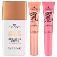 Essence Kit - Bronzer Líquido Dourado + Blush Líquido Dusty Rose + Iluminador Líquido Breezy Bronze - 1