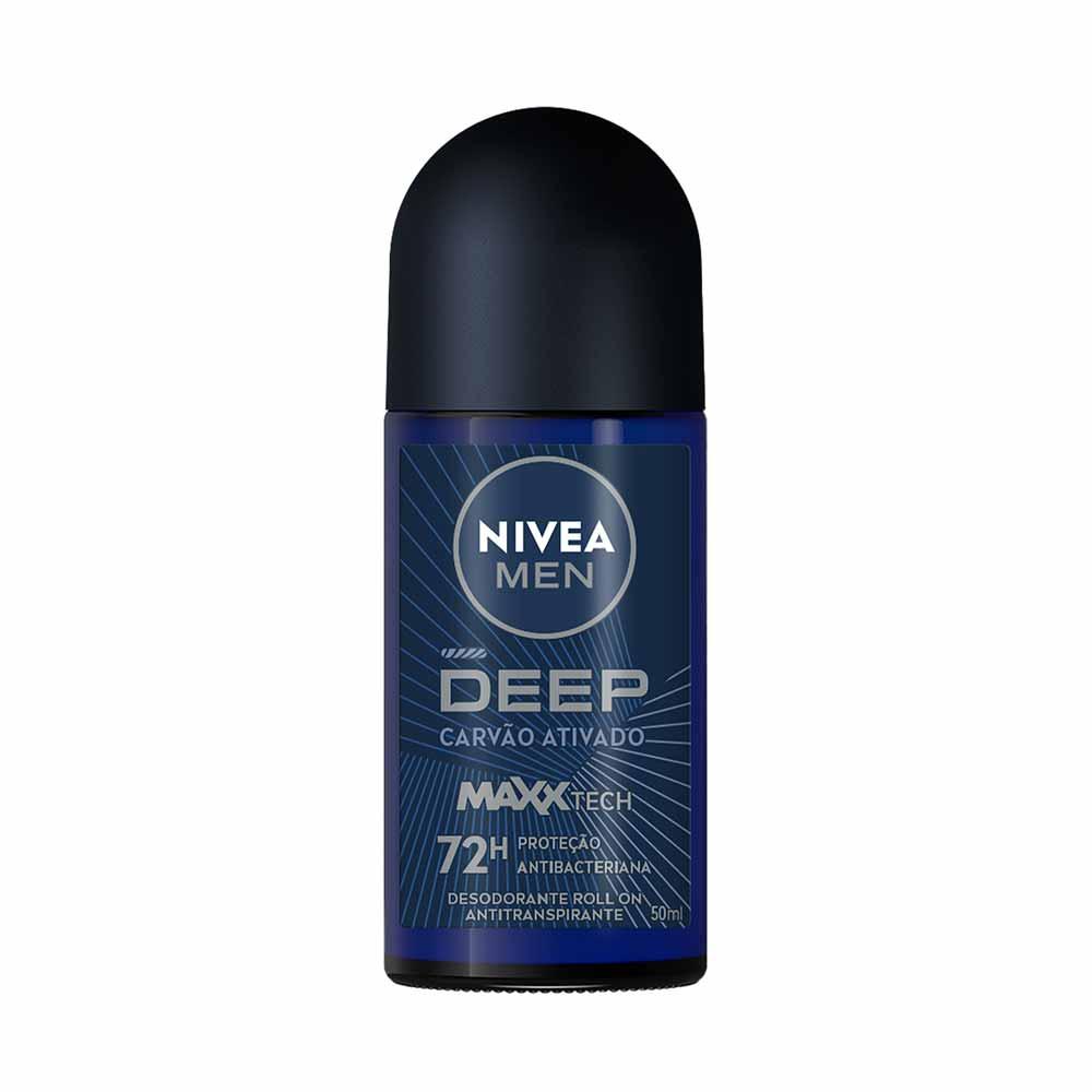 NIVEA MEN Antitranspirante Roll-on Deep MaxxTech Carvão Ativado - 1