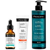 Principia Kit - Protetor Solar Facial + Sérum + Gel de Limpeza Facial - 1