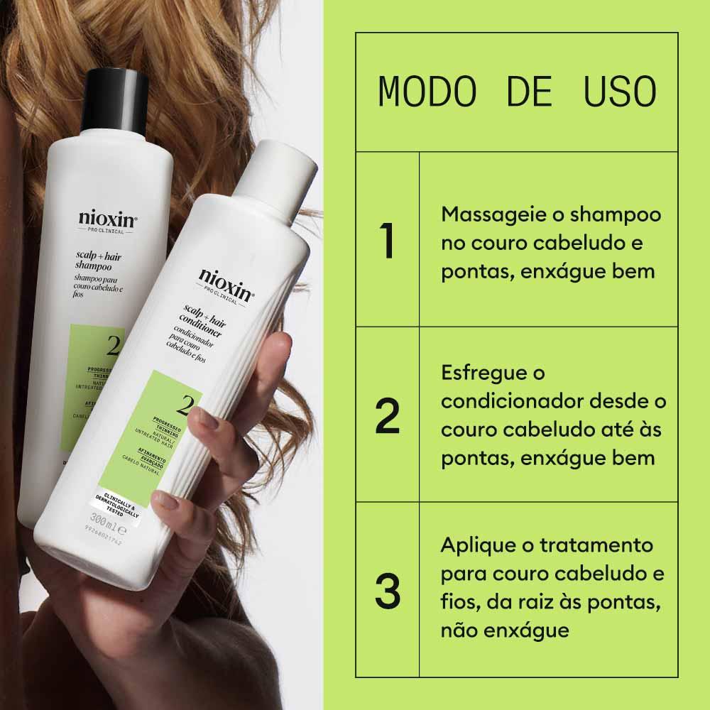 Nioxin System 2 Kit - Shampoo + Condicionador + Tratamento - 3