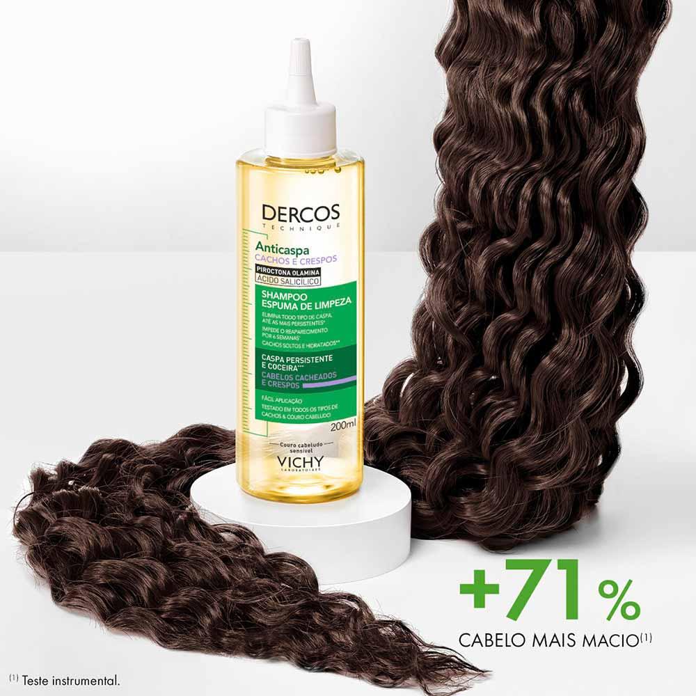 Espuma de Limpeza Vichy Dercos Anticaspa Para Cabelos Crespos e Cacheados - 2