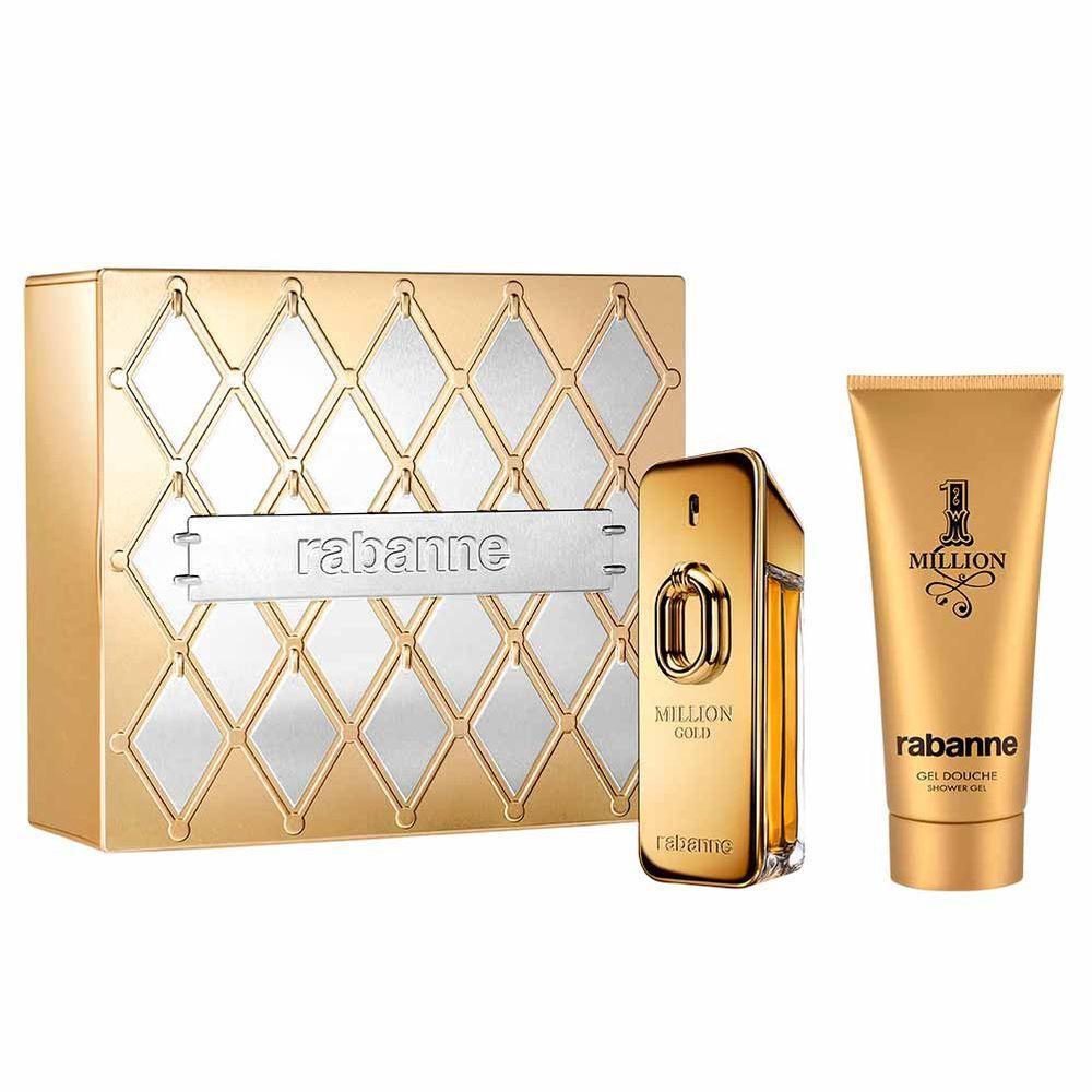 Coffret Rabanne Million Gold Kit - Perfume Masculino - EDP Intense + Gel de Banho - 1