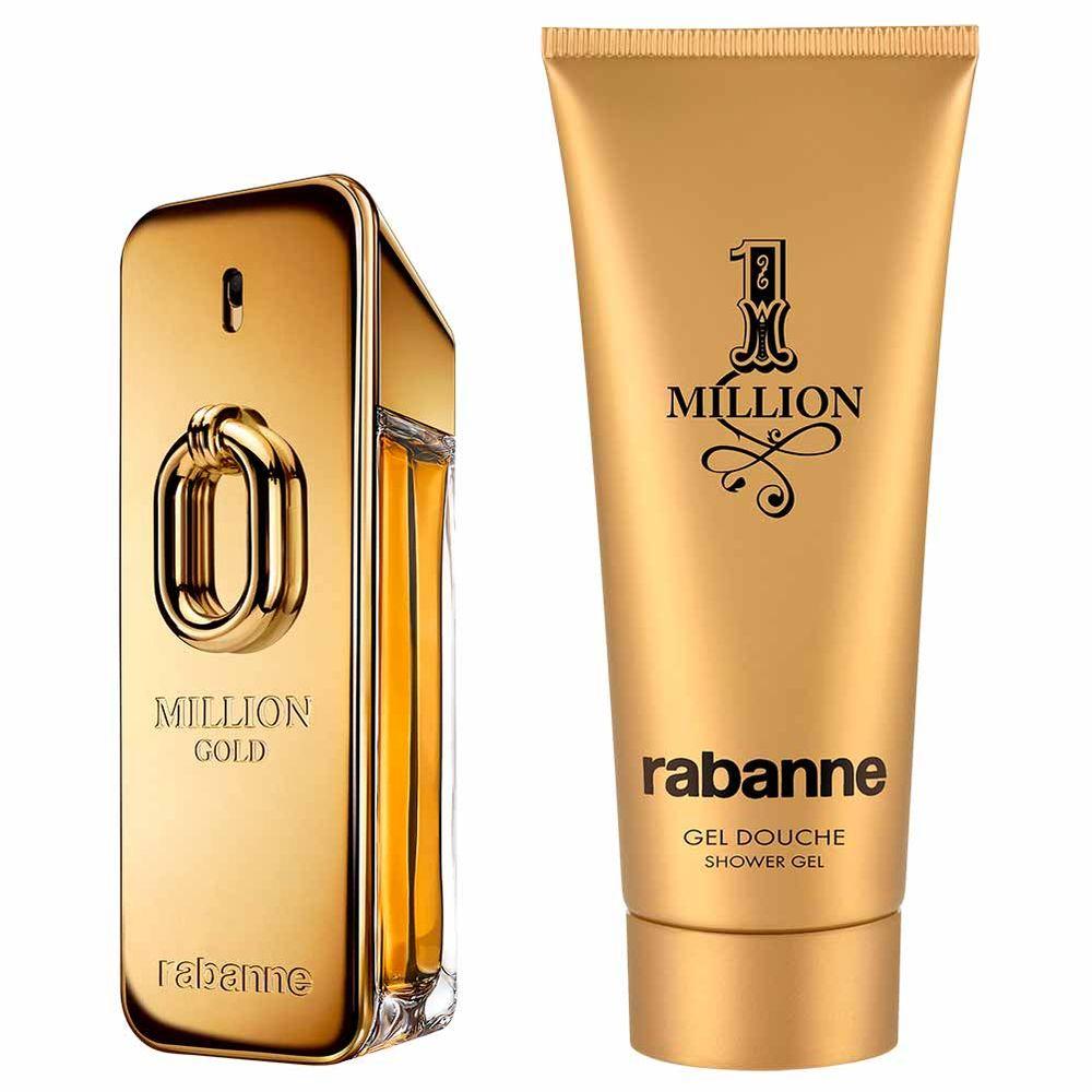 Coffret Rabanne Million Gold Kit - Perfume Masculino - EDP Intense + Gel de Banho - 2