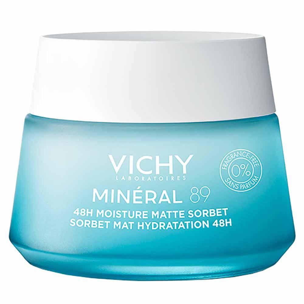 Gel Hidratação Facial Pele Oleosa e Mista Efeito Matte Vichy Minéral 89 Sorbet 48h - 1