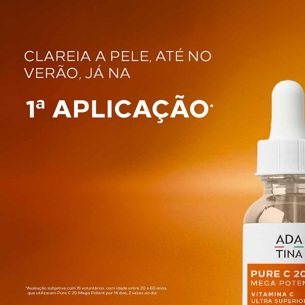 Pure C 20 Mega Potent Sérum: Vitamina C Ultra Superior Clareador Anti-Idade Ada Tina - 2
