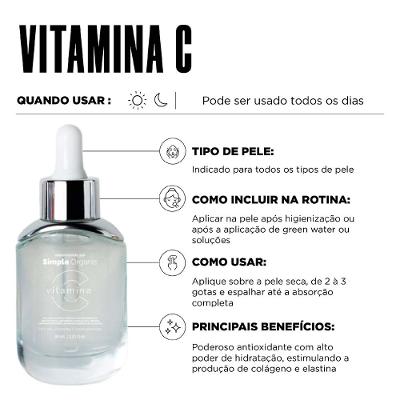 Solução Facial Simple Organic - Vitamina C