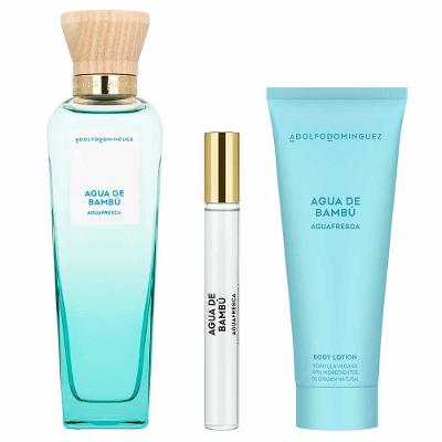 Coffret Adolfo Dominguez Agua Fresca Bamú Kit - Perfume Feminino EDT + Creme Corporal + Travel Size