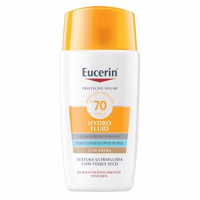 Protetor Solar Facial com Cor Eucerin Hydro Fluid FPS70 50ml