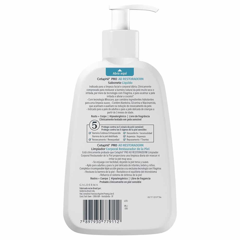 Sabonete Líquido Cetaphil Pro Ad Restoraderm - 6