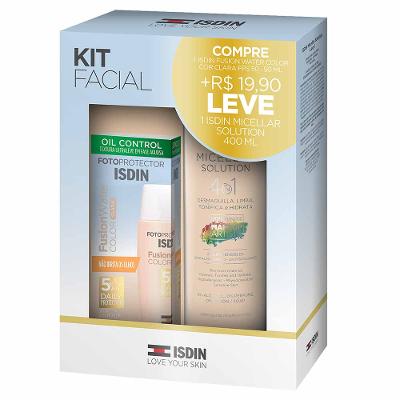 Isdin Kit Facial - Protetor Solar Facial com Cor FPS50 + Água Micelar