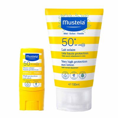 Mustela Solaire Haute Protection Kit -  Protetor Solar Infantil FPS50+ + Protetor Solar FPS50