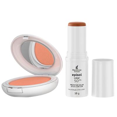 Mantecorp Skincare Episol Color Kit - Stick FPS 50 Médio + Pó Compacto FPS 50 Tom 3 - Médio