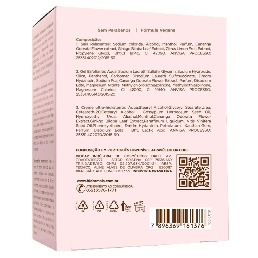 Hidramais Home SPA Pés Kit - Sais + Esfoliante + Creme - 4