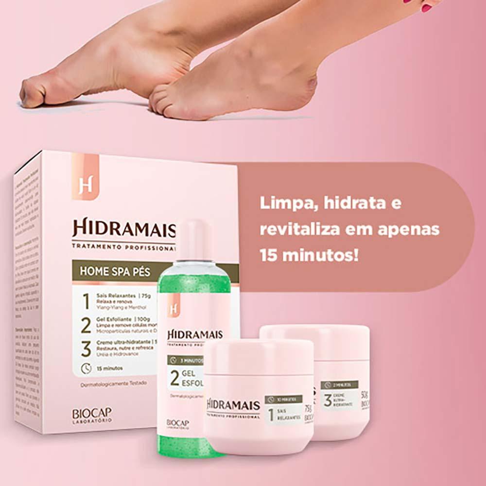 Hidramais Home SPA Pés Kit - Sais + Esfoliante + Creme - 5