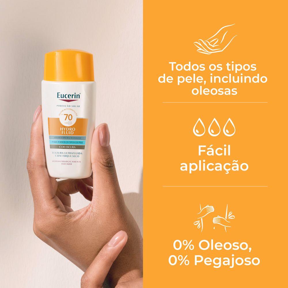 Protetor Solar Facial com Cor Eucerin Hydro Fluid FPS70 50ml - 7