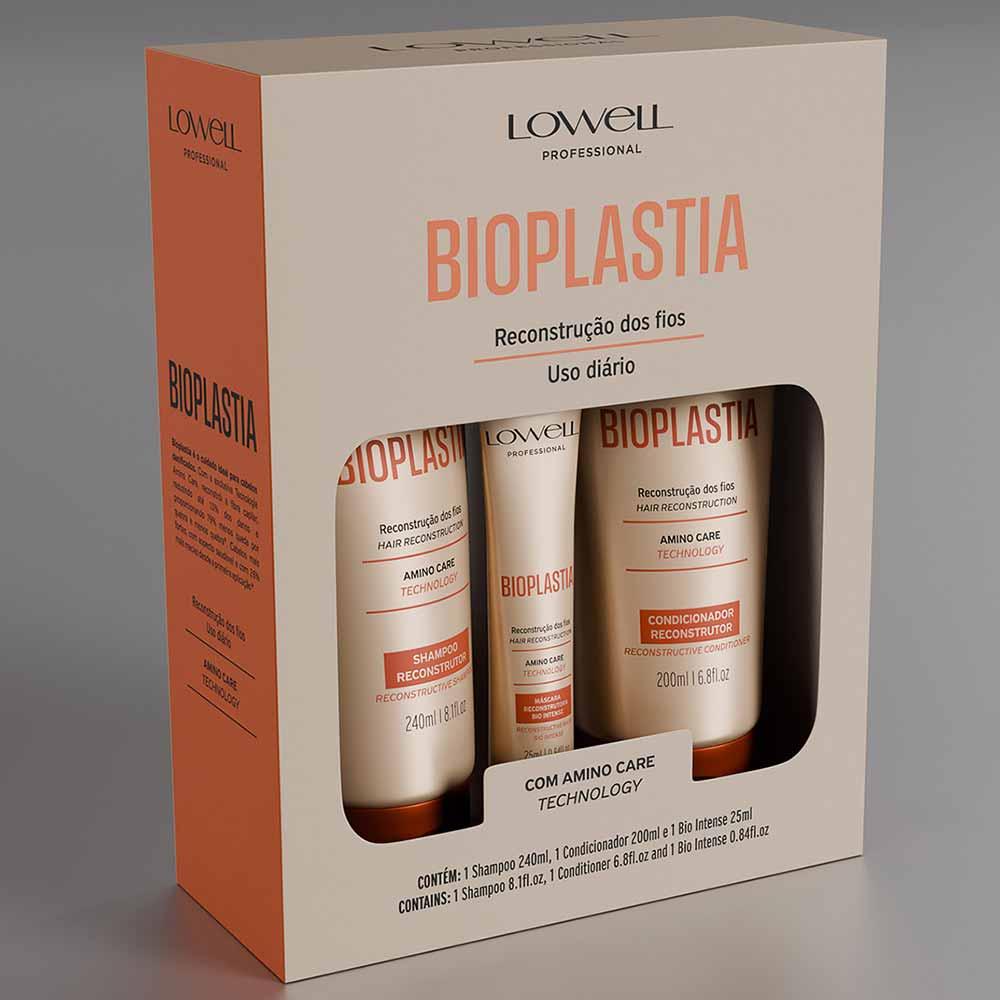 Lowell Bioplastia Reconstrutor Kit - Shampoo + Condicionador + Booster - 2