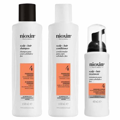 Nioxin System 4 Kit - Shampoo + Condicionador + Tratamento