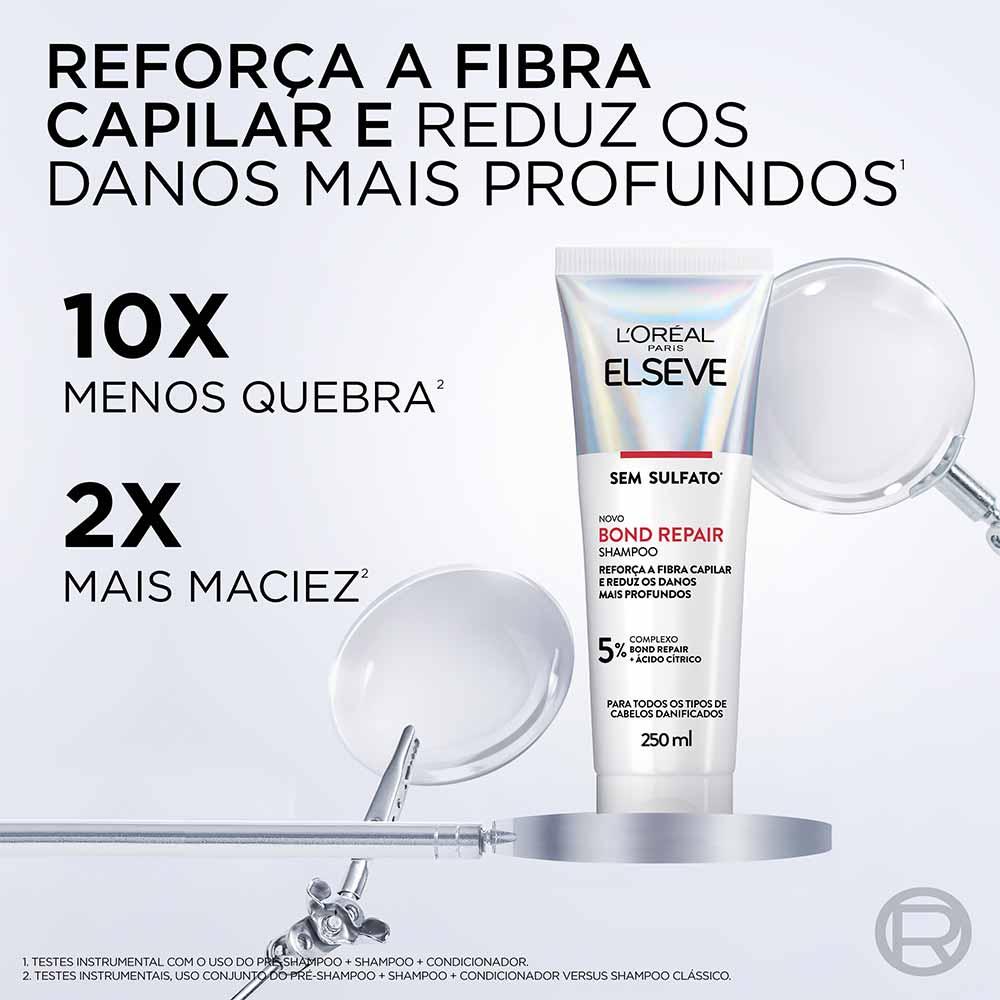 Kit Elseve Bond Repair - Pré Shampoo + Shampoo + Condicionador + Leave in - 3