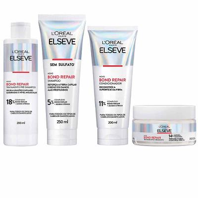Kit Elseve Bond Repair - Pré Shampoo + Shampoo + Condicionador + Máscara