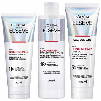 Kit Elseve Bond Repair - Pré Shampoo + Shampoo + Condicionador