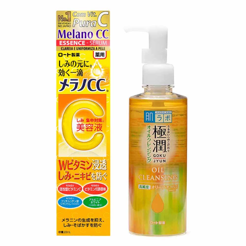 Kit Hada Labo + Melano CC - Sérum Facial Essence + Limpador Facial Gokujyun Oil - 1