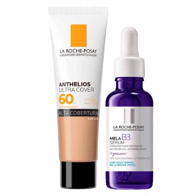 La Roche Posay Kit – Sérum Mela B3 + Protetor Solar Facial com Cor 3.0