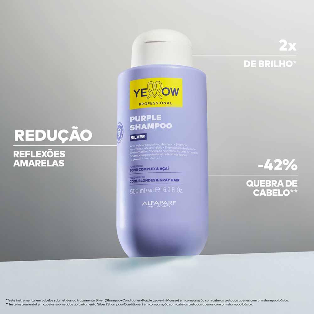 Shampoo Neutralizante Anti-Amarelo Yellow Professional Silver - 2