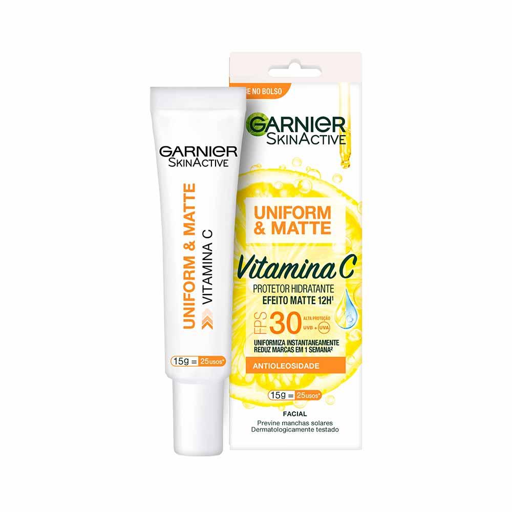 Protetor Solar Facial Hidratante Garnier Uniform & Matte Vitamina C FPS30 - 1