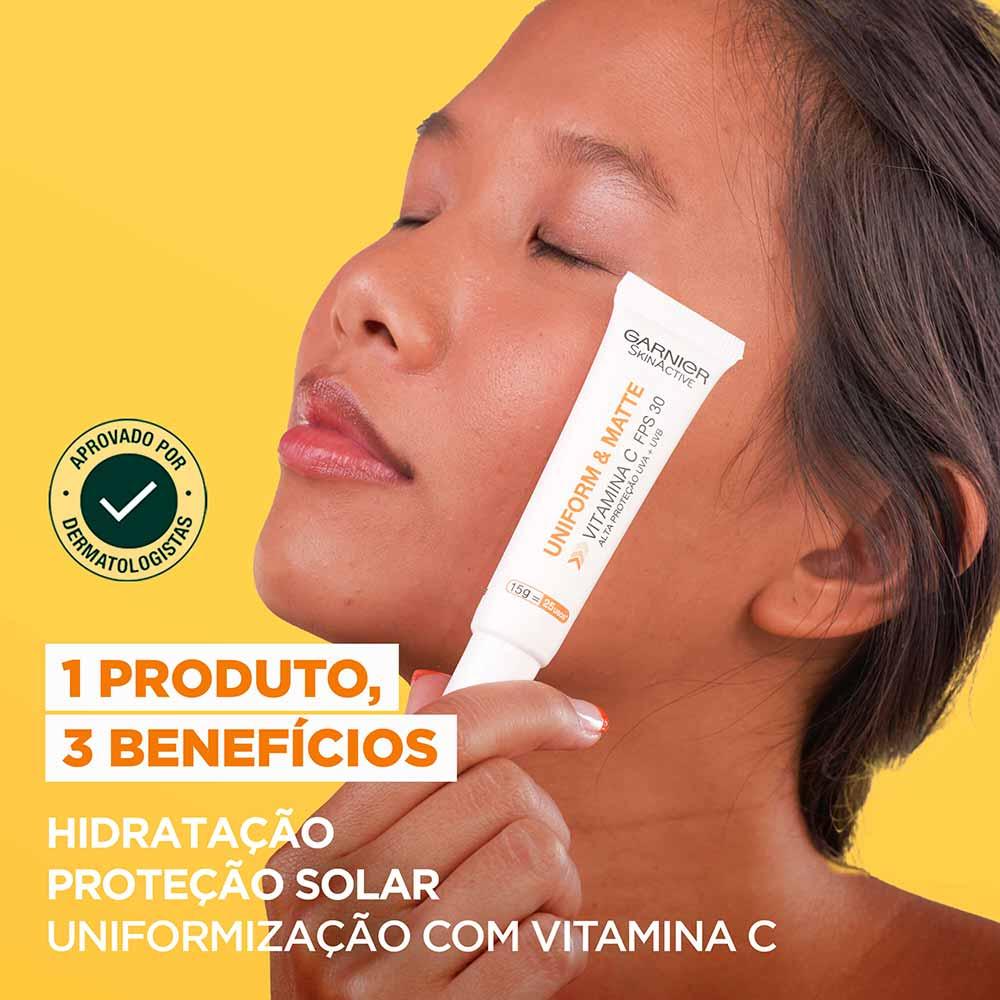 Protetor Solar Facial Hidratante Garnier Uniform & Matte Vitamina C FPS30 - 2