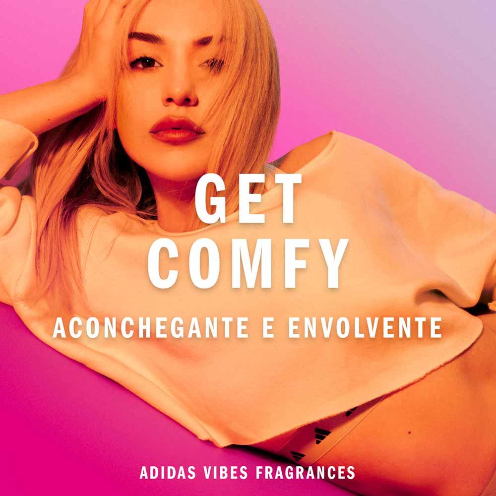 Coffret Adidas Vibes Get Comfy Kit - Perfume Unissex EDP + Shower Gel - 5