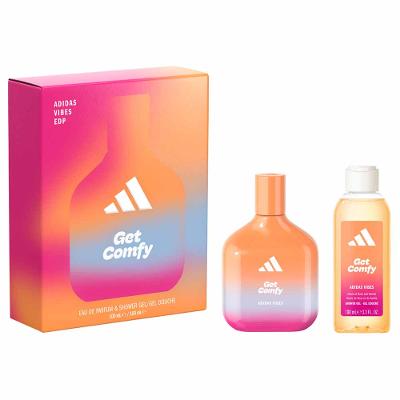 Coffret Adidas Vibes Get Comfy Kit - Perfume Unissex EDP + Shower Gel